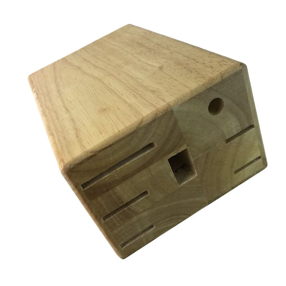 KitchenAid Wood Knife Holder Block Only 13 Slot Oak Wood Rubber Feet u